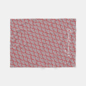 Zeemeermin schalen Thunder_Cove grijs/rood Fleece Deken (Voorkant (Horizontaal))
