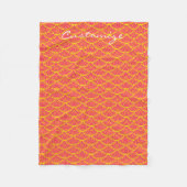 Zeemeermin-schalen Thunder_Cove rood/oranje Fleece Deken (Voorkant)