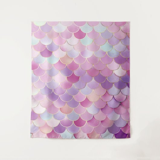 Zeemeermin schalen verjaardagsfeestje Tapestry Wandkleed (Voorkant)