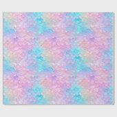 Zeemeermin schalt iriserende meisjes verjaardagsfe cadeaupapier (Vlak)