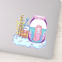 Zeemeermin Schat Vinyl Stickers