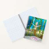 Zeemeermin Schattig Fantasie Meisje, Blauwe Oceaan Notitieboek (Binnen)