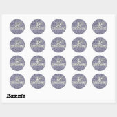 Zeemeermin Schattig Grijs Ronde Sticker (Vel)