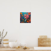 Zeemeermin Schattig Roze Poster (Keuken)