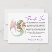 ZEEMEERMIN SCHATTIGE onder het Zee Dank u Feestdagenkaart (Voorkant)