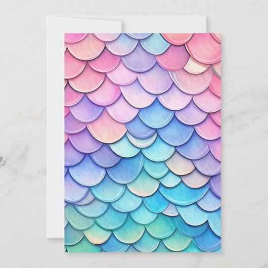 Zeemeermin Schattige onder het Zee Kind Kaart (Achterkant)