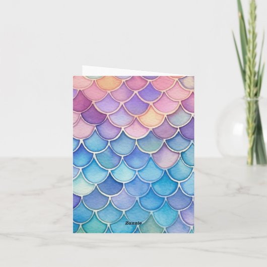 ZEEMEERMIN SCHELP VERJAARDAGSKAART (Achterkant)