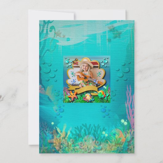 Zeemeermin, Schelp, Zee Dieren Vrienden, Koraalrif Kaart (Achterkant)