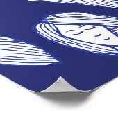 Zeemeermin schets: vissenpatroon. poster (Hoek)