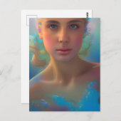 Zeemeermin schilderij Briefkaart (Voorkant / Achterkant)