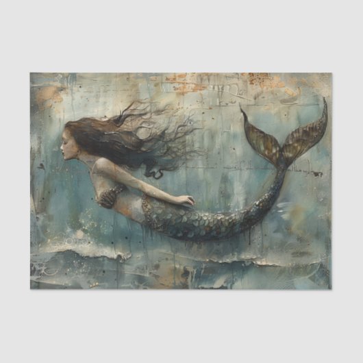  ZEEMEERMIN SCHILDERIJ DECOUPAGE TISSUEPAPIER (Voorkant)