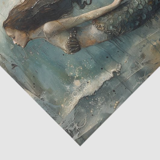  ZEEMEERMIN SCHILDERIJ DECOUPAGE TISSUEPAPIER (Detail)