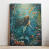 Zeemeermin schilderkunst canvas afdruk