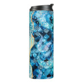 Zeemeermin schubben Blauw Glitter Thermosbeker (Gedraaid links)