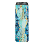 Zeemeermin schubben Blauw Glitter Thermosbeker (Achterkant)