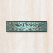 Zeemeermin Schubben Hangen Deur Bord Naamplaat (Voorkant)