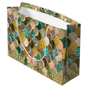 Zeemeermin Schubben Multi Kleur Glitter Glam Feest Groot Cadeauzakje