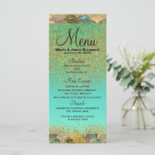 Zeemeermin Schubben Multi Kleur Glitter Glam Feest Menu (Staand voorkant)