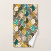 Zeemeermin Schubben Multi Kleur Glitter Glam Moder Bad Handdoek (Handdoek)
