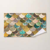 Zeemeermin Schubben Multi Kleur Glitter Glam Moder Bad Handdoek (Handdoek)