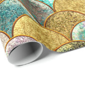 Zeemeermin Schubben Multi Kleur Glitter Glam Trend Cadeaupapier (Rol Hoek)