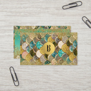 Zeemeermin Schubben Multi Kleur Glitter Glam Trend Visitekaartje