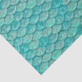 Zeemeermin Schubben Zee Groen Turquoise Tissuepapier (Detail)