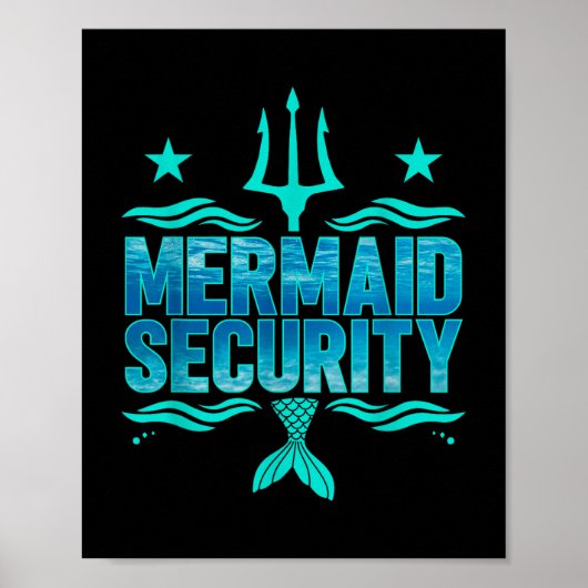 Zeemeermin Security Squad Matching Trident Verjaar Poster (Voorkant)