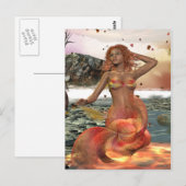 Zeemeermin Seizoensserie LUCY Herfst Briefkaart (Voorkant / Achterkant)