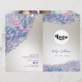 Zeemeermin sequin faux folie service menubrochure (Voorkant / Achterkant)