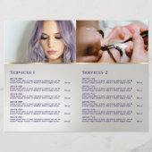 Zeemeermin sequin faux folie service menubrochure (Achterkant)