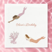 Zeemeermin servetten voor kinderen verjaardag