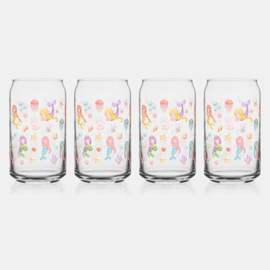 Zeemeermin Set 1 Blikvorm Glas (Voorkant)