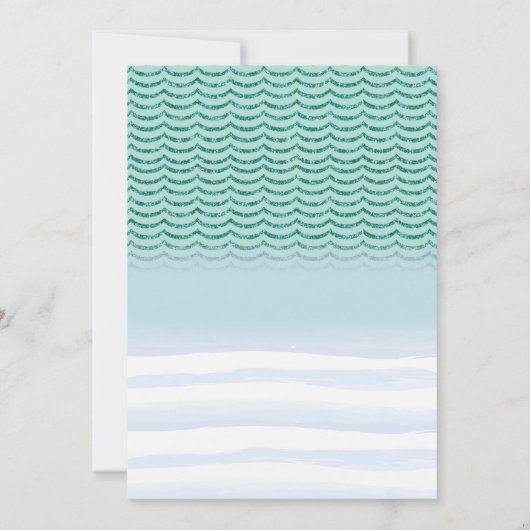 Zeemeermin Shark Pool Party Gezamenlijke Jongen Me Kaart (Achterkant)