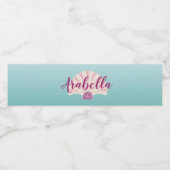 Zeemeermin Shell Verjaardag Water Fles Label Waterfles Etiket (Enkel label)