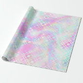 Zeemeermin Shimmer Iridescent Pink Cadeaupapier (Uitgerold)