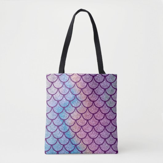 Zeemeermin Shimmer Scale Tote Tas (Voorkant)