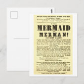 Zeemeermin  Show Poster Oddity Briefkaart (Voorkant / Achterkant)