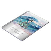 *~*  Zeemeermin Sierlijke Strandgolven Oceaan AR7  Notitieboek (Linkerzijde)