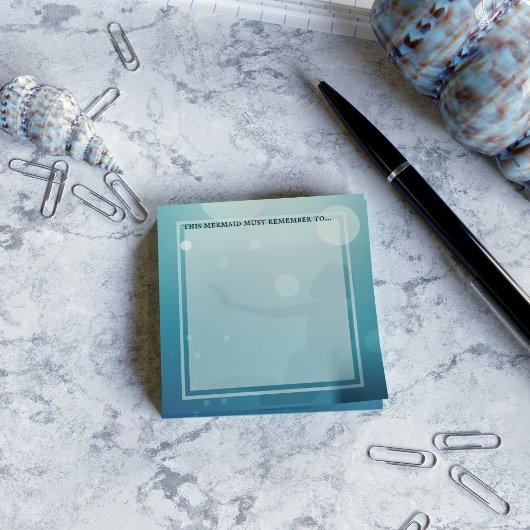 Zeemeermin Silhouet Aqua Blauw Groen Post het merk Post-it® Notes