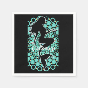 Zeemeermin Silhouet in Bubbles Thunder_Cove  Servet