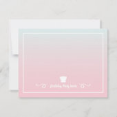 Zeemeermin Silhouet Roze Blauw Ombre Verjaardagsfe Kaart (Achterkant)