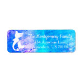 Zeemeermin Silhouet & Schalen | Achternaam Etiket (Voorkant)