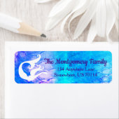 Zeemeermin Silhouet & Schalen | Achternaam Etiket (Insitu)