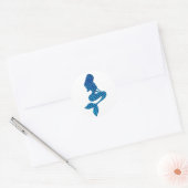 Zeemeermin silhouet sticker - aanpassen! (Envelop)
