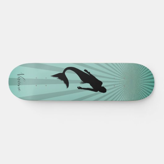 Zeemeermin Silhouet Sun Ray Skateboard (Horizontaal)