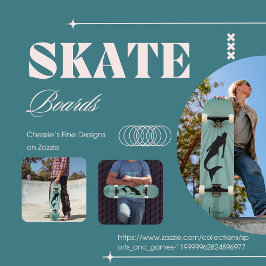 Zeemeermin Silhouet Sun Ray Skateboard