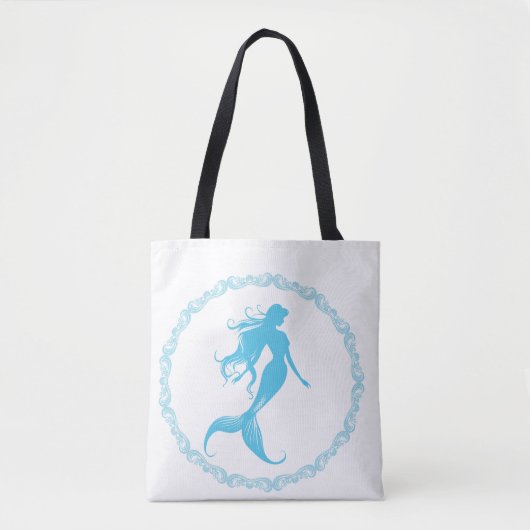 Zeemeermin Silhouet Tote Bag (Voorkant)