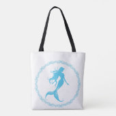 Zeemeermin Silhouet Tote Bag (Achterkant)