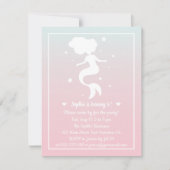 Zeemeermin Silhouette Meisjes Ombre Verjaardagsfee Kaart (Voorkant)